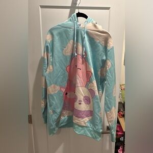 Dolls Kill Pastel Blue Animal Print Hoodie